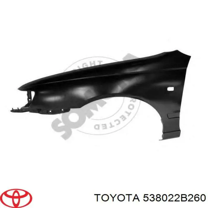 Крило переднє ліве 538022B260 Toyota