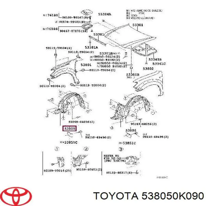 538050K090 Toyota 