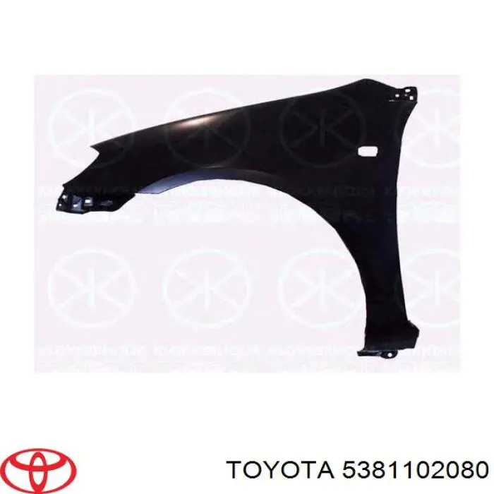 5381102080 Toyota крило переднє праве