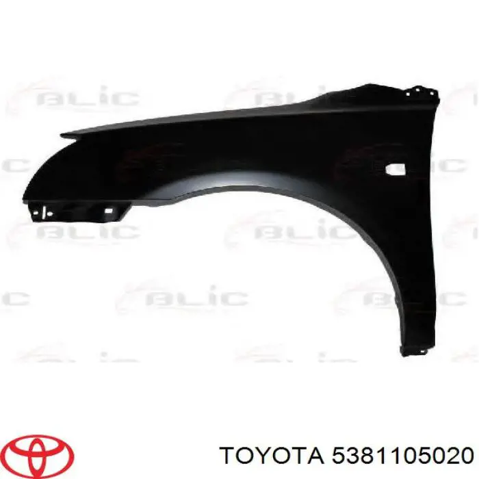 Крило переднє праве Toyota 5381105020 ціна, від 43.02 USD