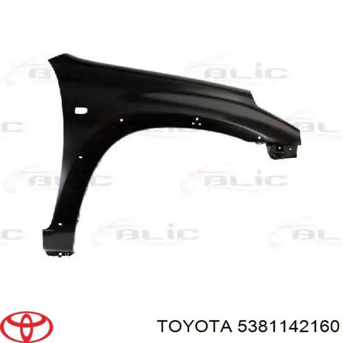 Крило переднє праве Toyota 5381142160 ціна, від 43.69 USD