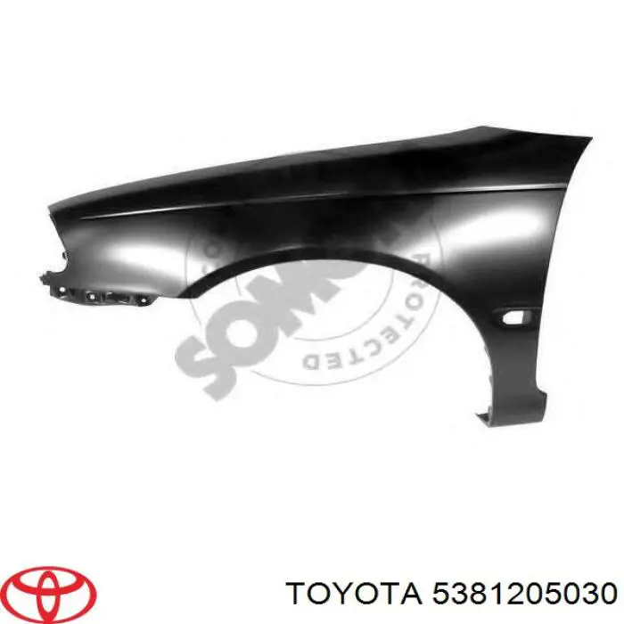 Ліве переднє крило Toyota 5381205030 ціна, від 93.11 USD