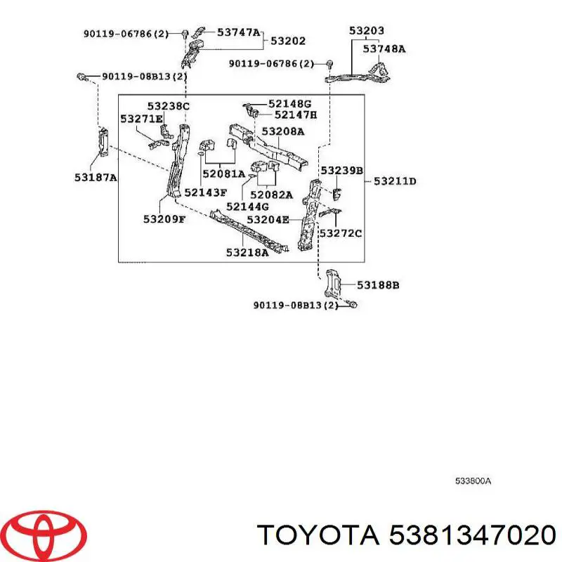 5381347020 Toyota 