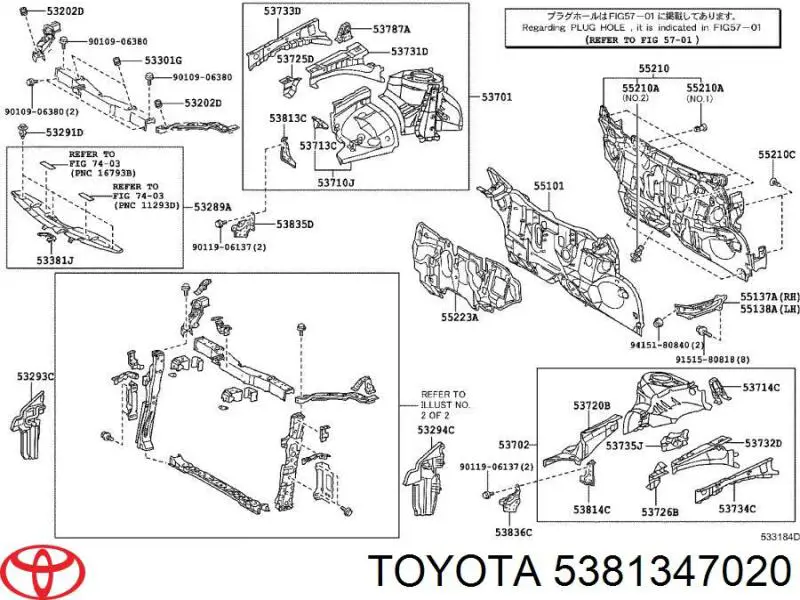  Toyota 5381347020 ціна, від 21399.53 USD
