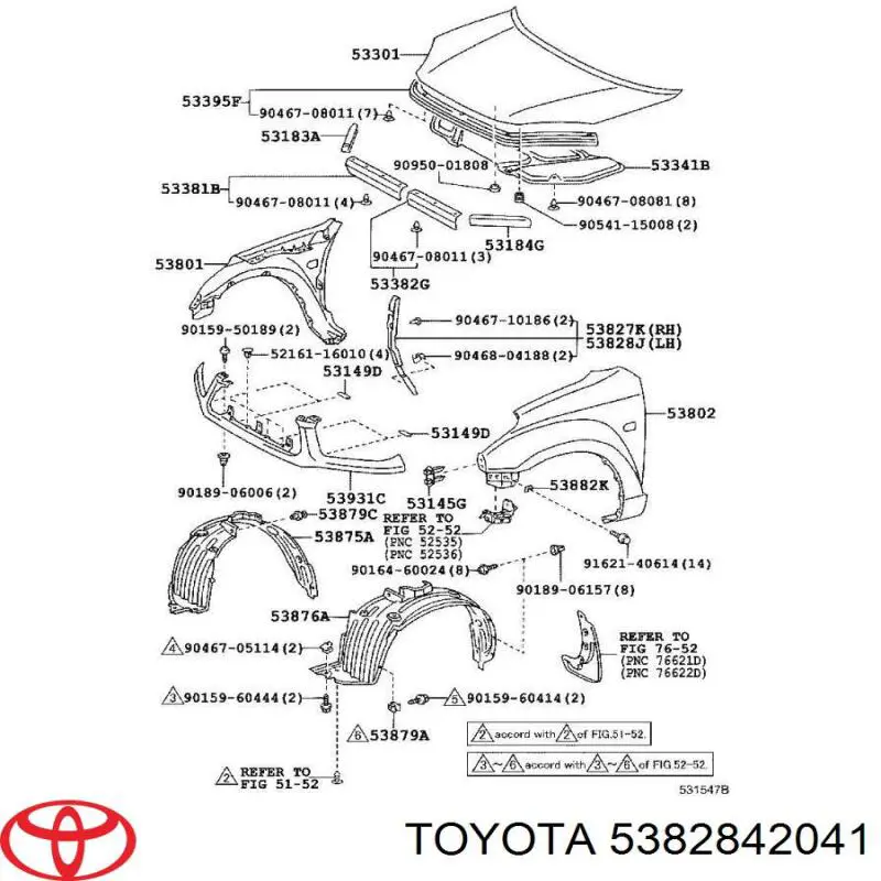  Toyota 5382842041 ціна, від 11.43 USD