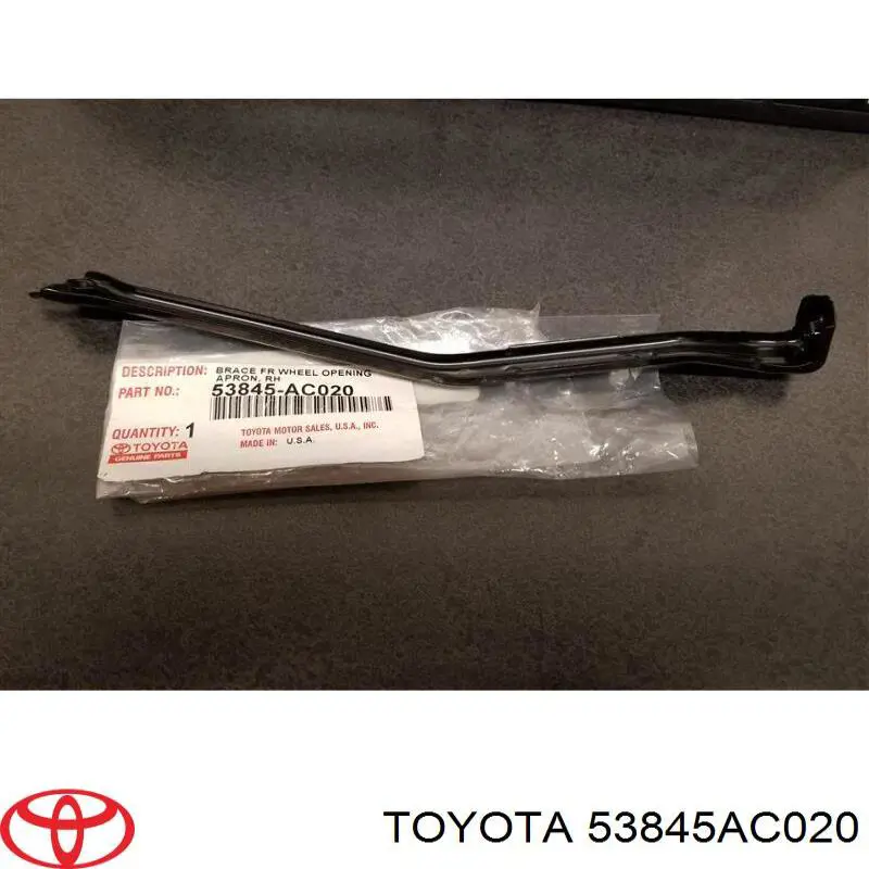 53845AC020 Toyota Лівий кронштейн переднього бампера