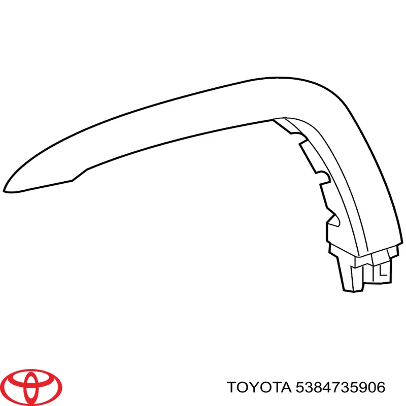 5384735906 Toyota Молдинг передньої арки колеса, правий