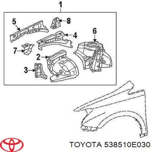 Купити 538510E030 Toyota 