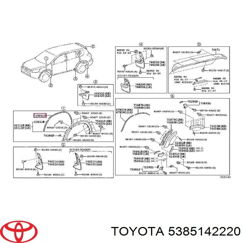 5385142220 Toyota 