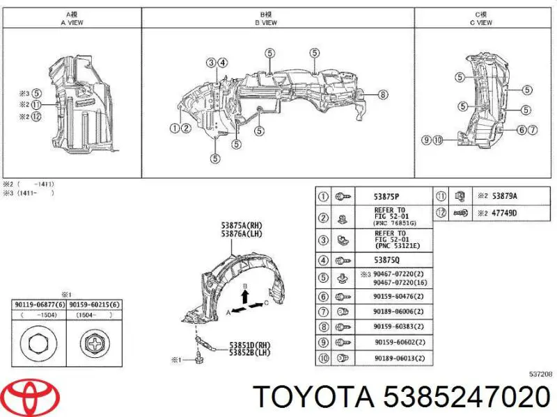 5385247020 Toyota 