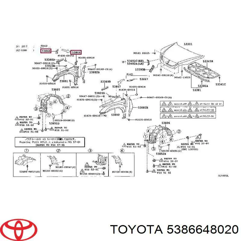  Toyota 5386648020 ціна, від 19.00 USD