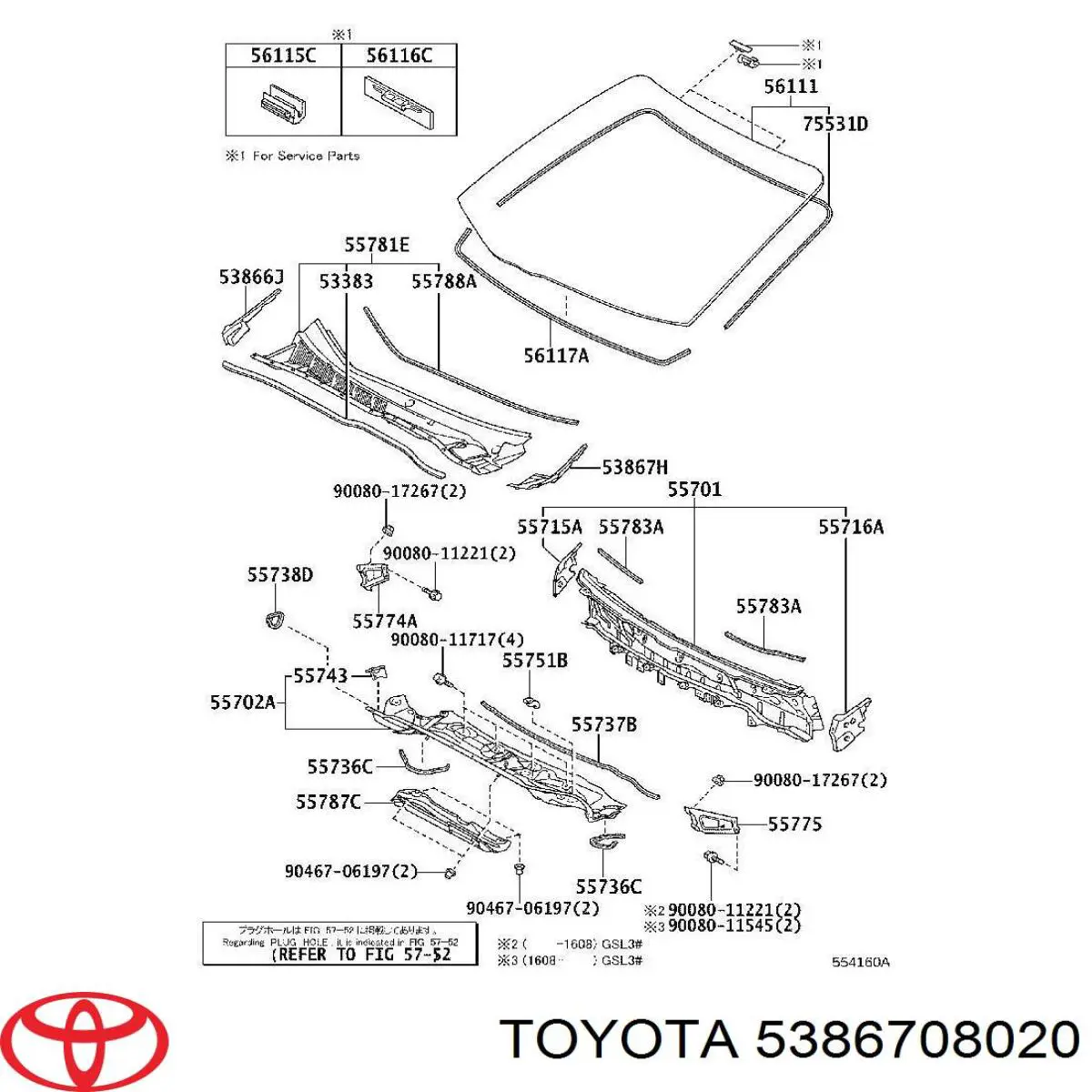 5386708020 Toyota 