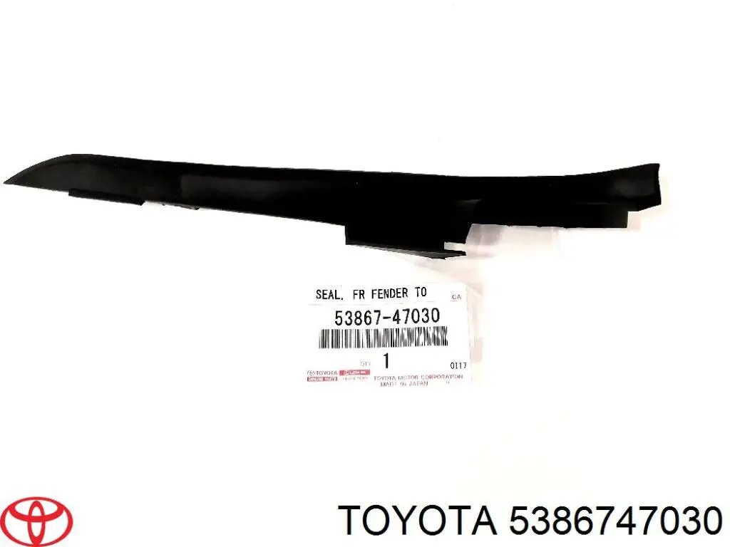 Накладка переднього лівого крила Toyota 5386747030 ціна, від 5.51 USD