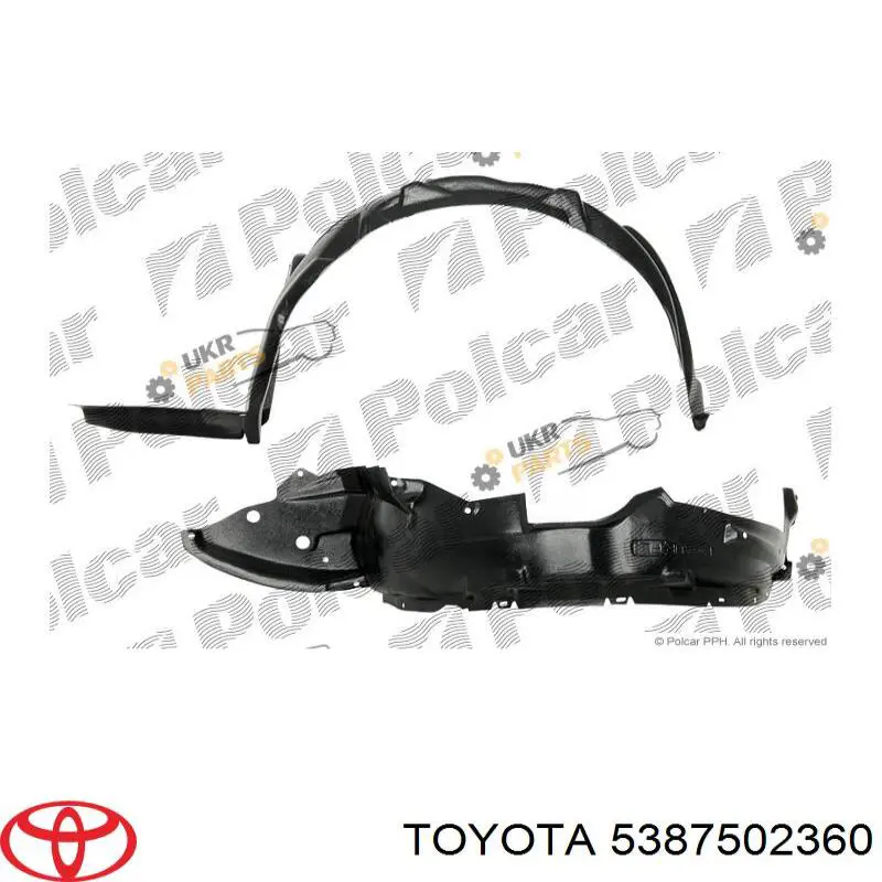 Купити 5387502360 Toyota Підкрилок передній правий