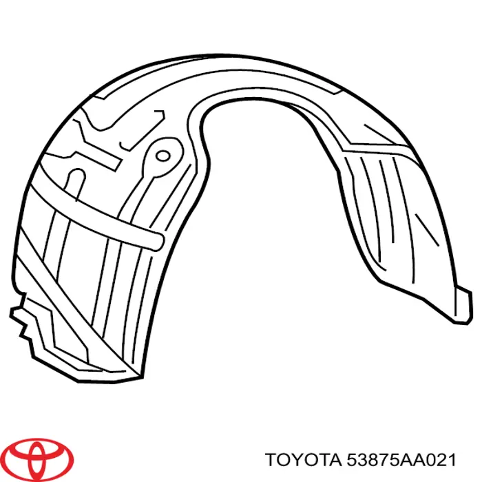 Подкрильнікі переднього крила, правий Toyota 53875AA021 ціна, від 43.17 USD