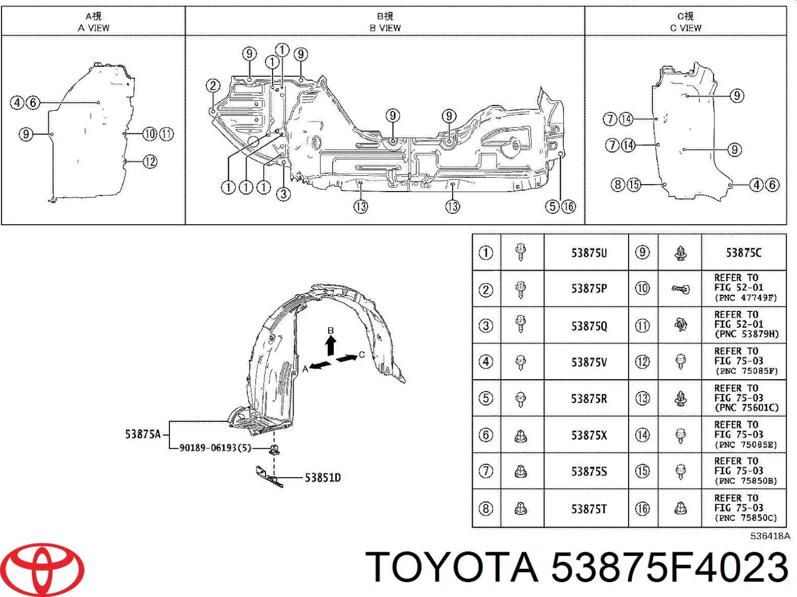 Підкрилок переднього крила, правий PTY11372AR Signeda