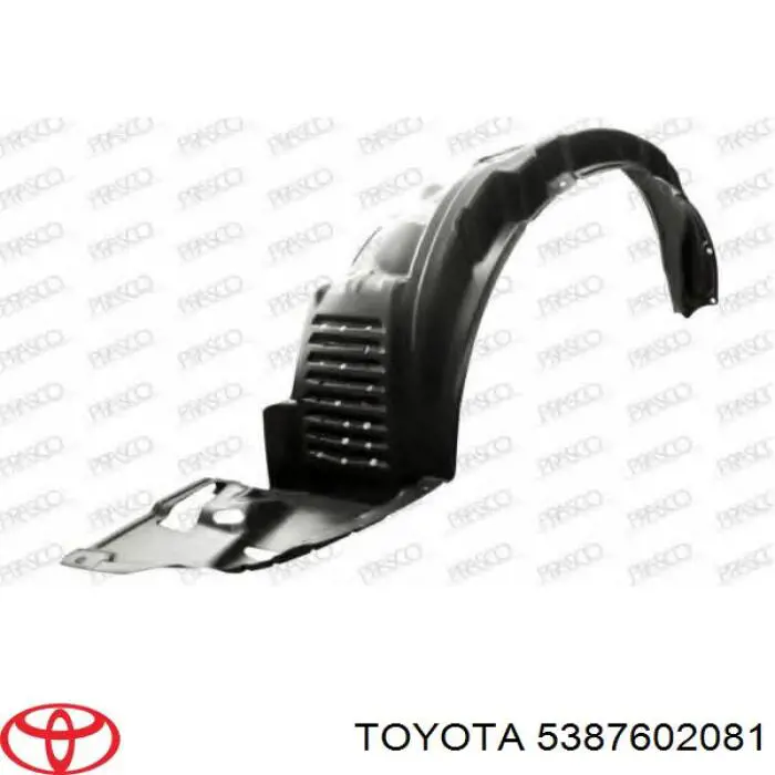 Підкрилок переднього крила, лівий Toyota 5387602081 ціна, від 12.16 USD