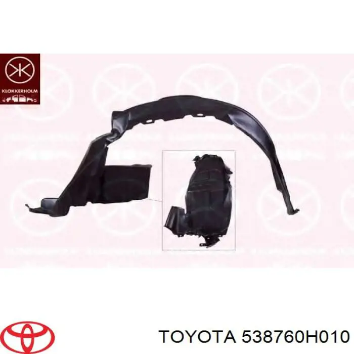 Купити 538760H010 Toyota Підкрилок передній лівий