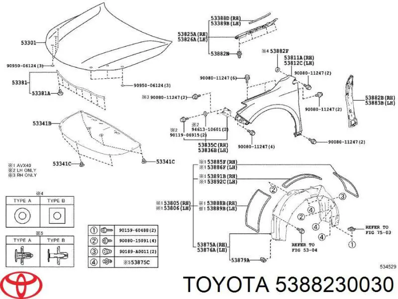  Toyota 5388230030 ціна, від 1.80 USD