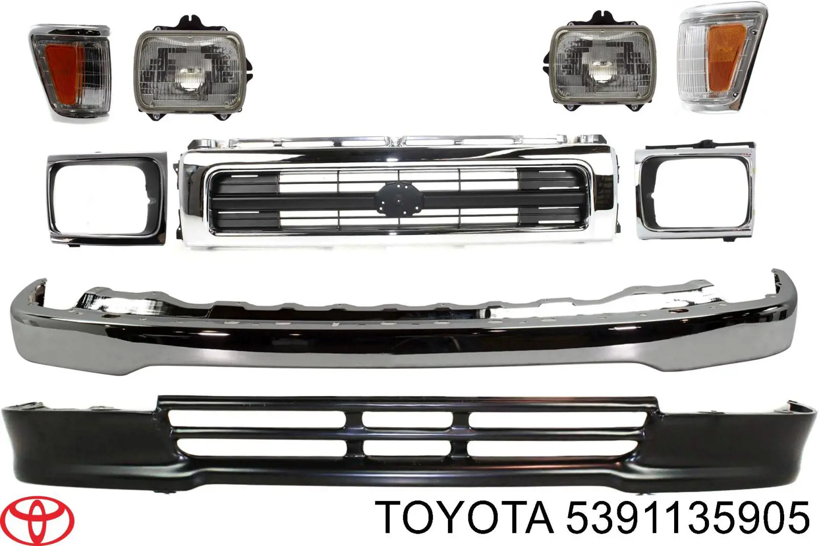5391135905 Toyota спойлер переднього бампера