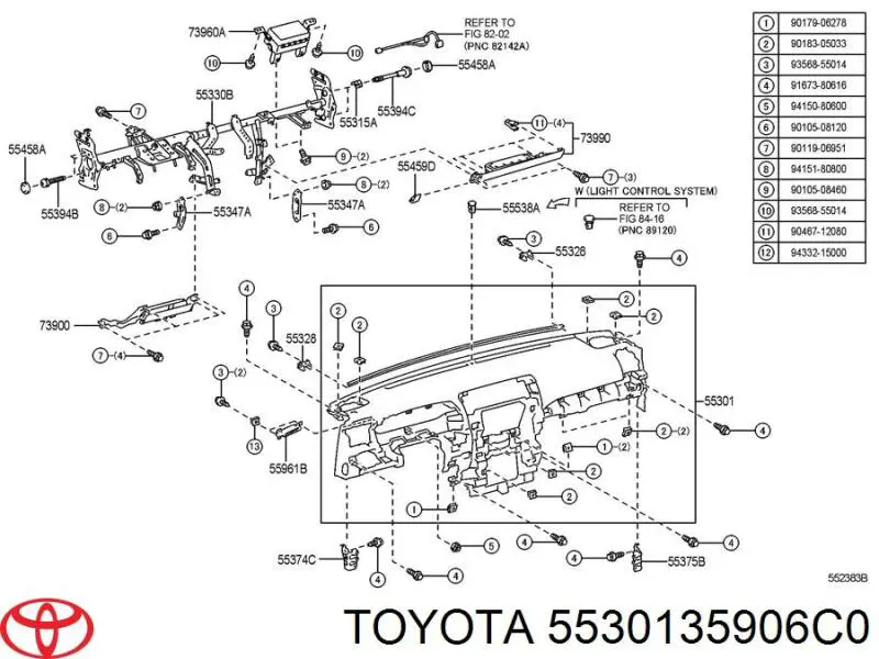  Toyota 5530135906C0 ціна, від 951.58 USD