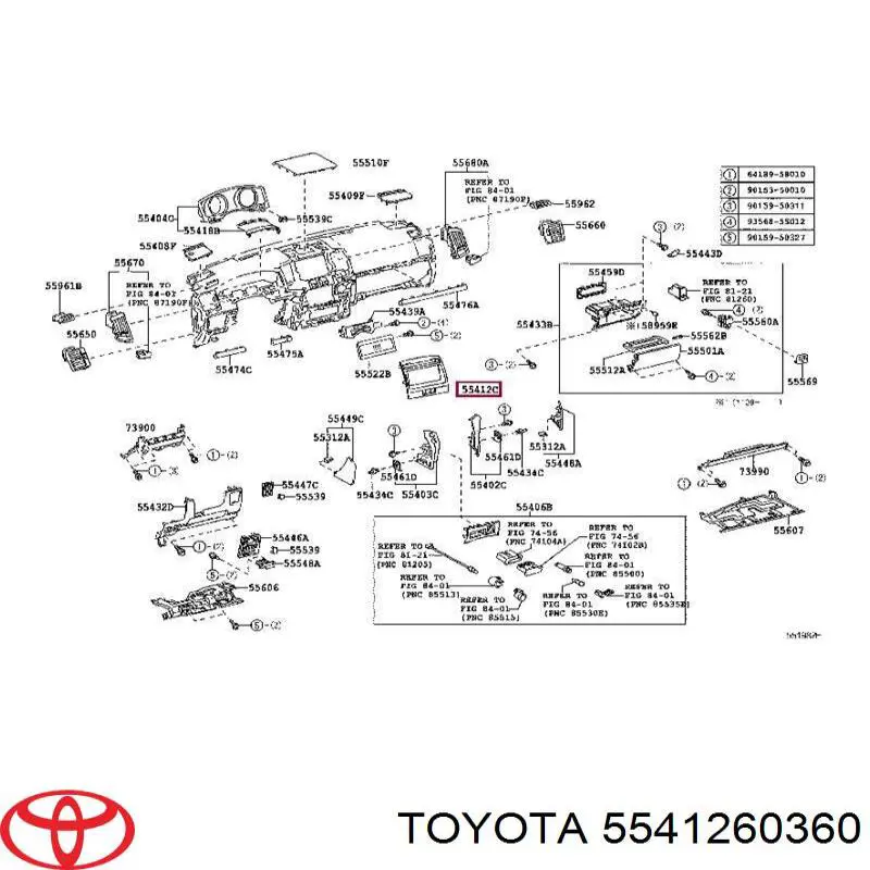Молдинг (накладка) панелі приладів "торпедо", центральний Toyota Land Cruiser (J200) (Тойота Ленд крузер)