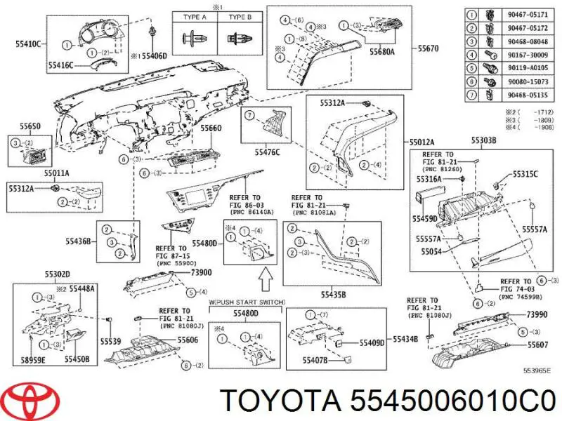  Toyota 5545006010C0 ціна, від 55.74 USD