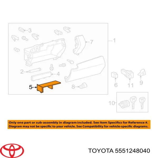  Toyota 5551248040 ціна, від 50.00 USD