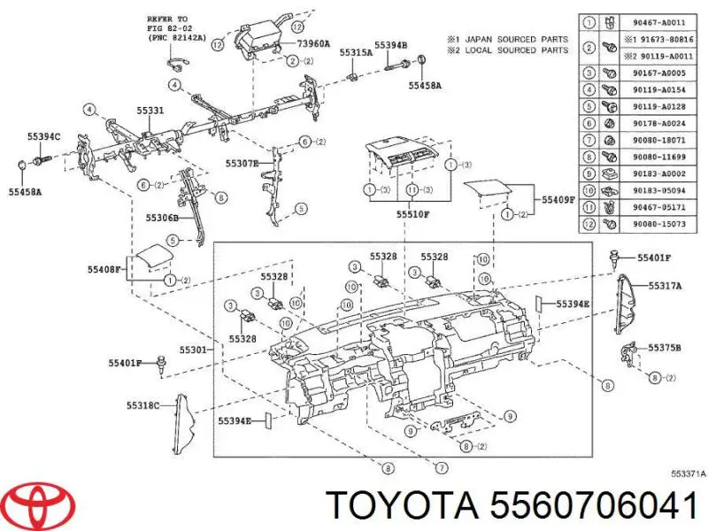  5560706041 Toyota