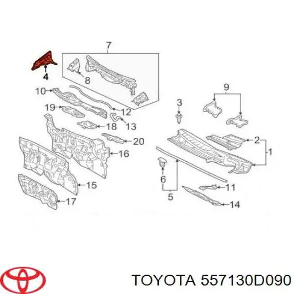  Toyota 557130D090 ціна, від 54.71 USD