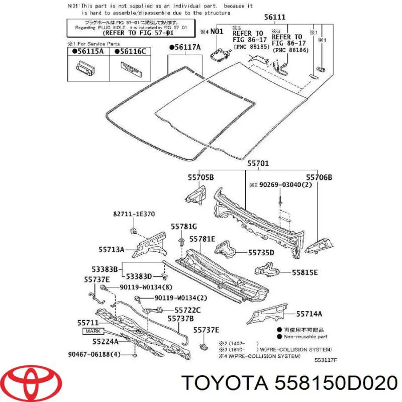 558150D020 Toyota 