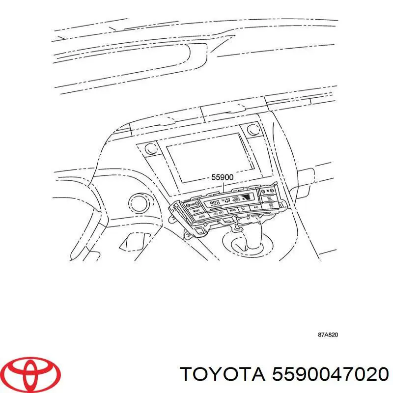 Реостат/перемикач-регулятор режиму обігрівача салону Toyota Prius (ZVW30) (Тойота Пріус)