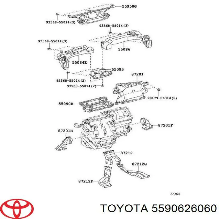 Трос керування обігрівачем (пічкою), силою потоку повітря на Toyota Hiace (H1, H2)