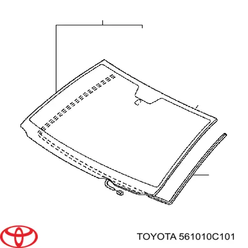 Купити 561010C101 Toyota Вікно вітрове