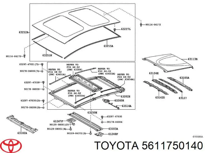 Молдинг вітрового скла, нижній Toyota 5611750140 ціна, від 10.13 USD