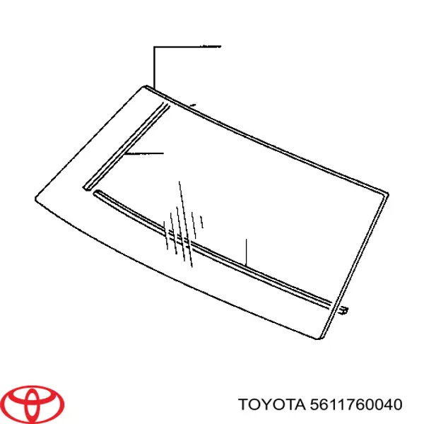 Ущільнювач лобового скла, верхній Toyota 5611760040 ціна, від 7.53 USD