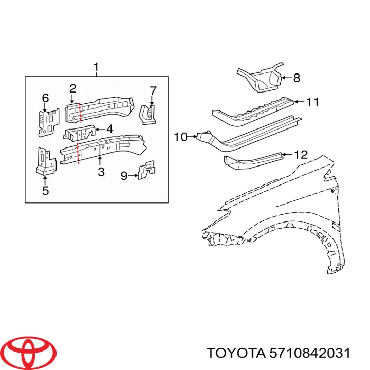  Toyota 5710842031 ціна, від 174.62 USD