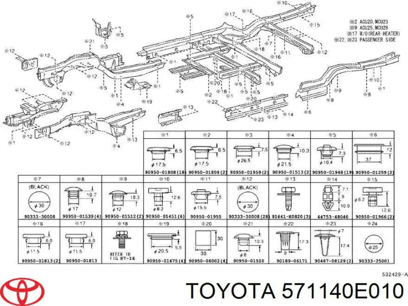  571140E010 Toyota