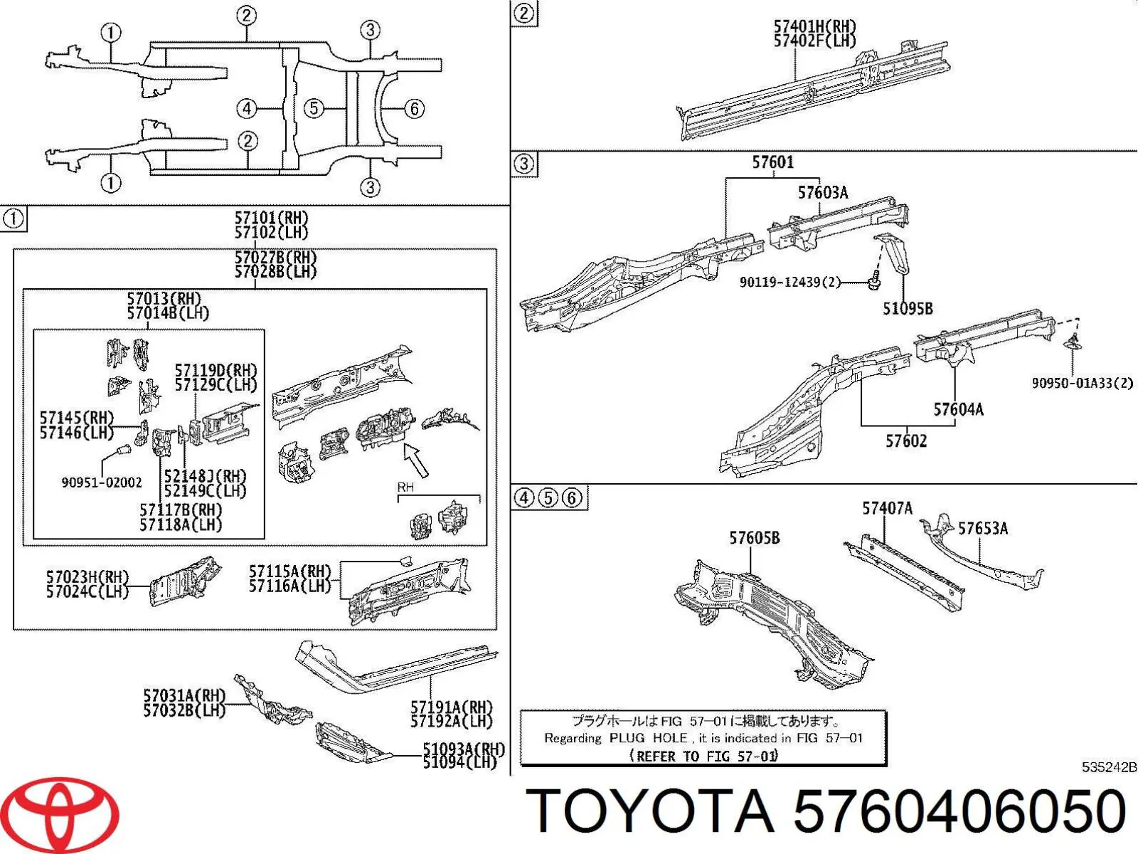  5760406050 Toyota