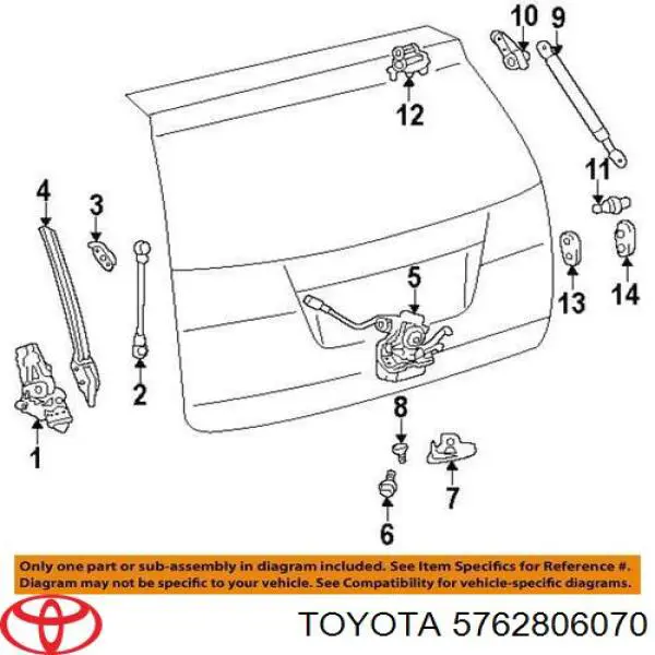  Toyota 5762806070 ціна, від 38.01 USD