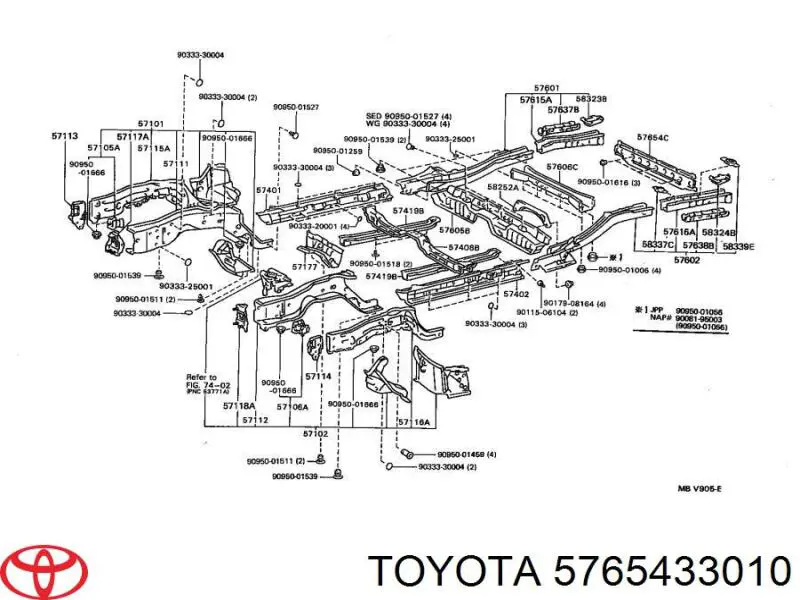 5765433010 Toyota 