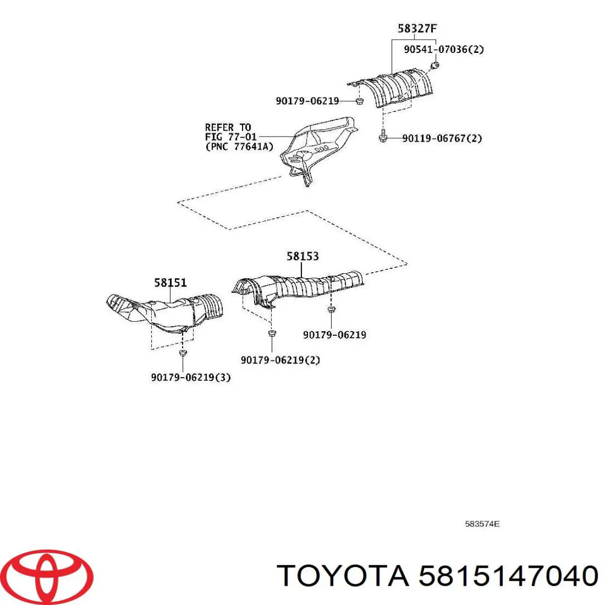 Захист (тепловий екран) вихлопної системи Toyota 5815147040 ціна, від 28.22 USD