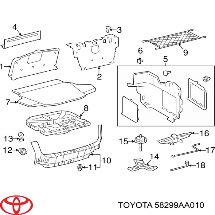 Сітка багажного відсіку Toyota Camry (V40) (Тойота Камрі)