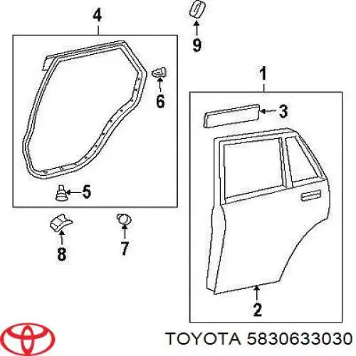  Toyota 5830633030 ціна, від 76.43 USD