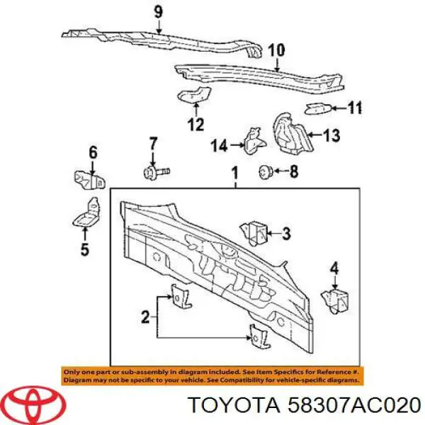 58307AC020 Toyota Перегородка