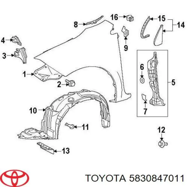 Купити 5830847011 Toyota 