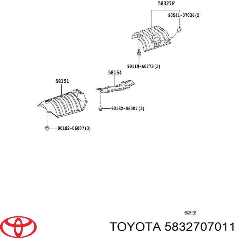  Toyota 5832707011 ціна, від 25.33 USD
