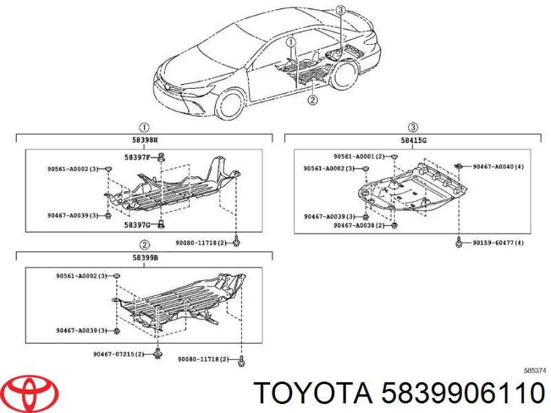  5839906110 Toyota