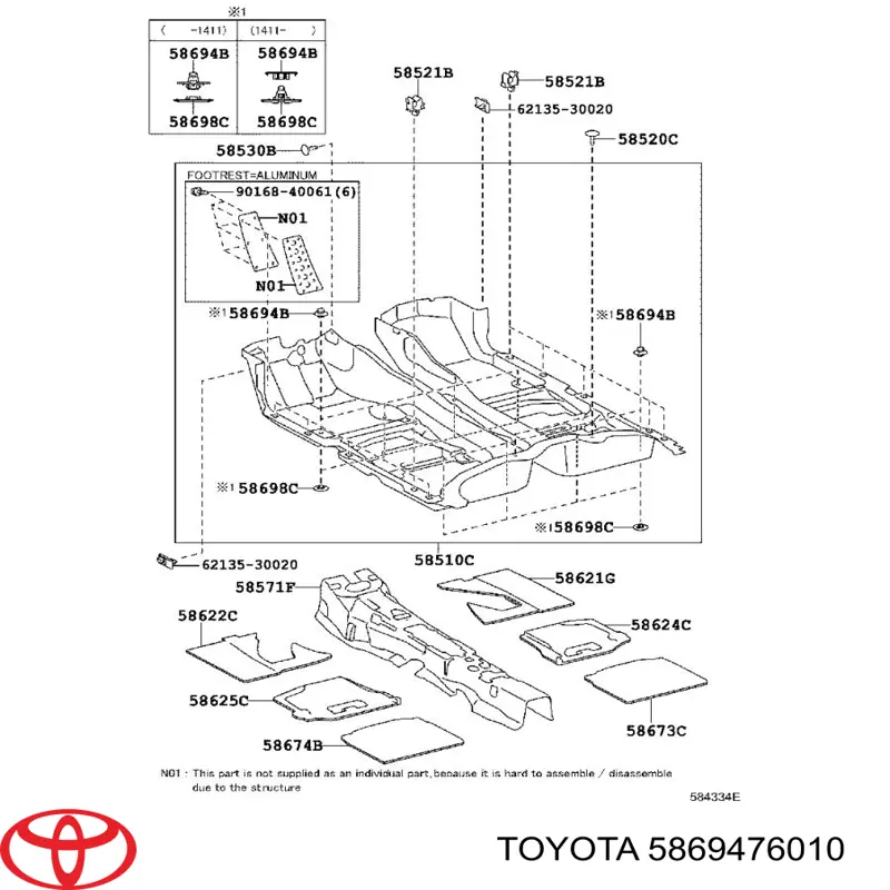  Toyota 5869476010 ціна, від 2.94 USD