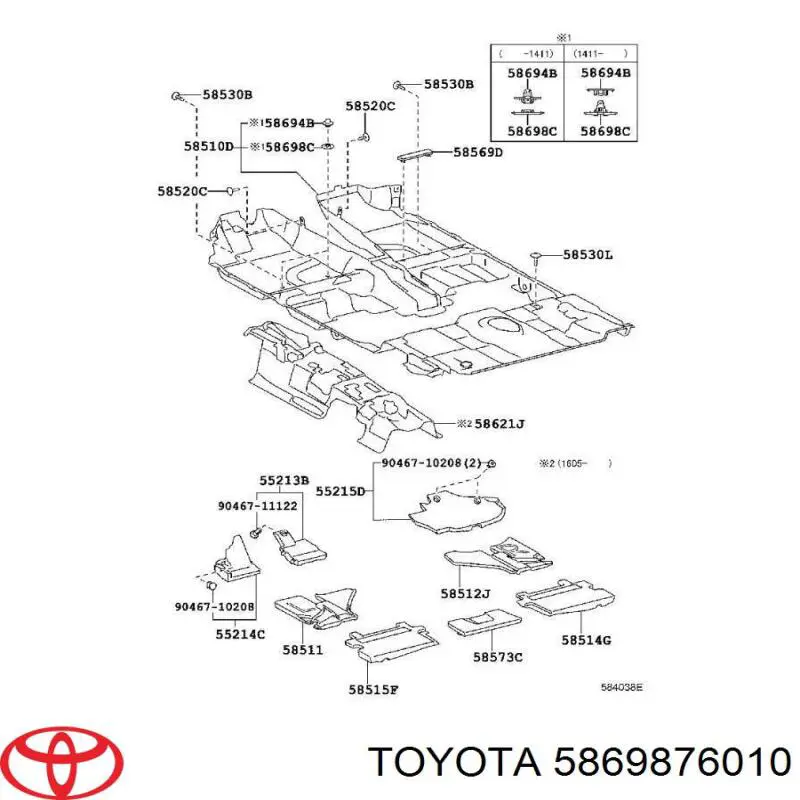 5869876010 Toyota 